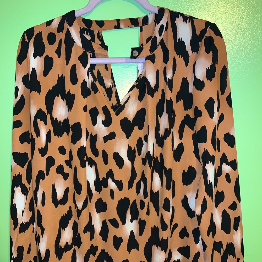 Cheetah print blouse